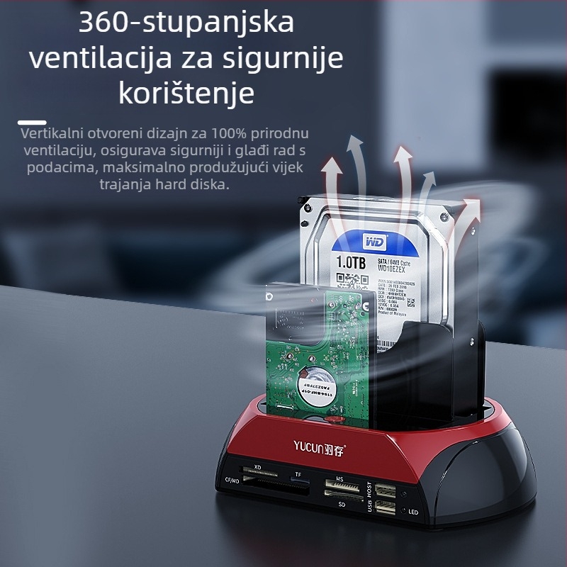 Vanjska kutija za tvrdi disk IDE/SATA 2.5/3.5, USB 2.0 sučelje, podržava do 6TB