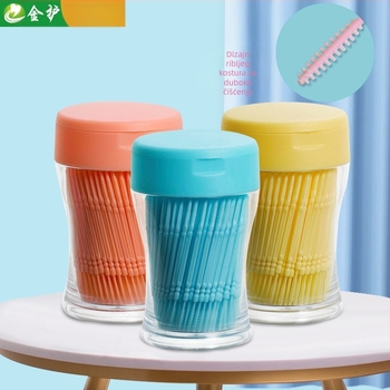 Dvostrano glave plastične zobne špatule u obliku riblje kosti, jednokratne, prehrambeni PP, 200–300 komada, 96 boca u paketu, Toothguard/Gold Guard