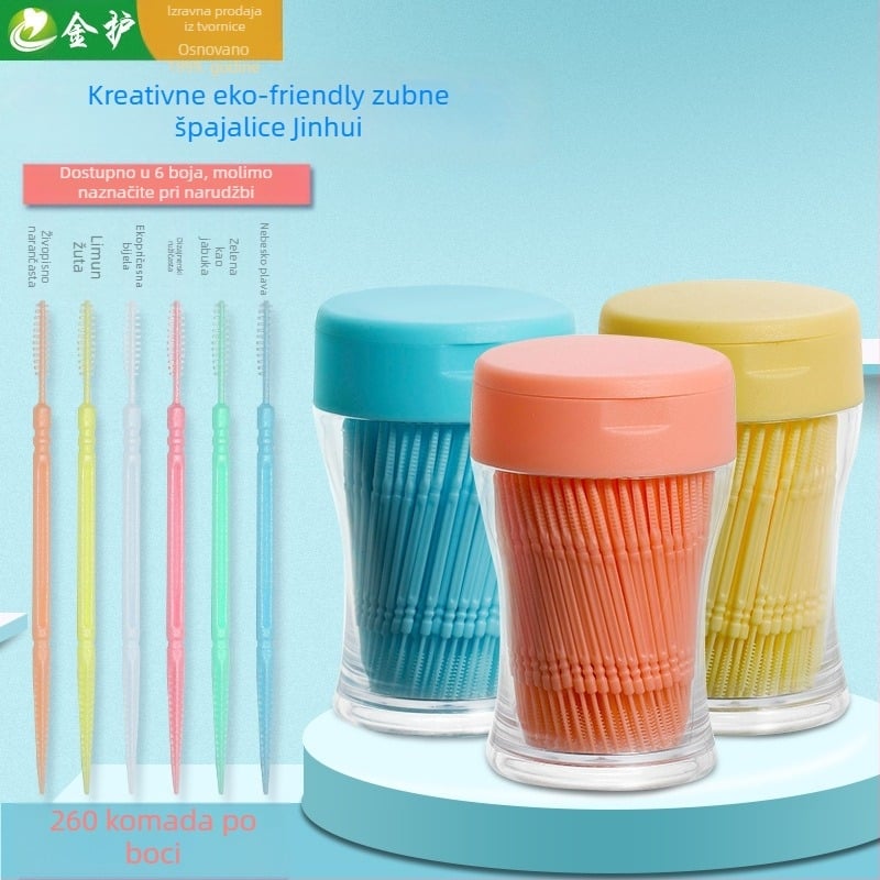 Dvostrano glave plastične zobne špatule u obliku riblje kosti, jednokratne, prehrambeni PP, 200–300 komada, 96 boca u paketu, Toothguard/Gold Guard