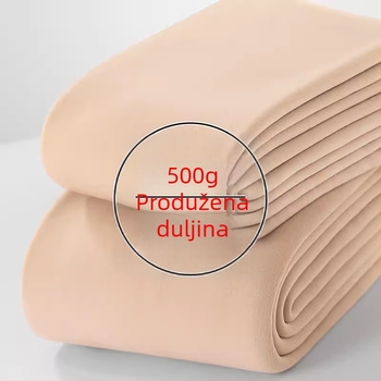 500 g devetbodnih čarapa s nogama, visokim strukom, najlon, efekt golih nogu, fleece podstava i debeli