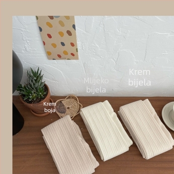 Ženske pamučne hulahopke s vertikalnim 8‑uzorkom, 600D debeli materijal, oblikovanje tijela i podizanje stražnjice, protiv trenja, s nogavicama