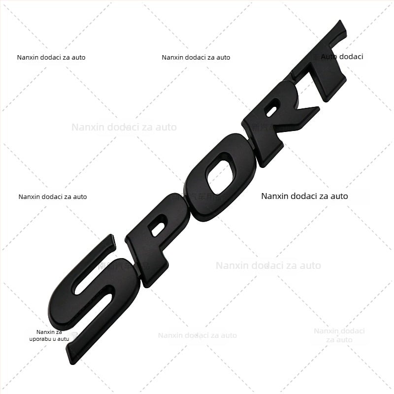 SPORT stražnji znak za Toyota Highlander - ABS materijal, samoljepljiva montaža, ugradnja na karoseriju, dizajn s likom, prilagodljiva obrada