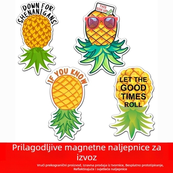 Tropske ljetne morsko krstarenje – naljepnice za auto, magnetski dekorativni set s karikaturama za zabave i blagdane, magnetska pločica za frižider