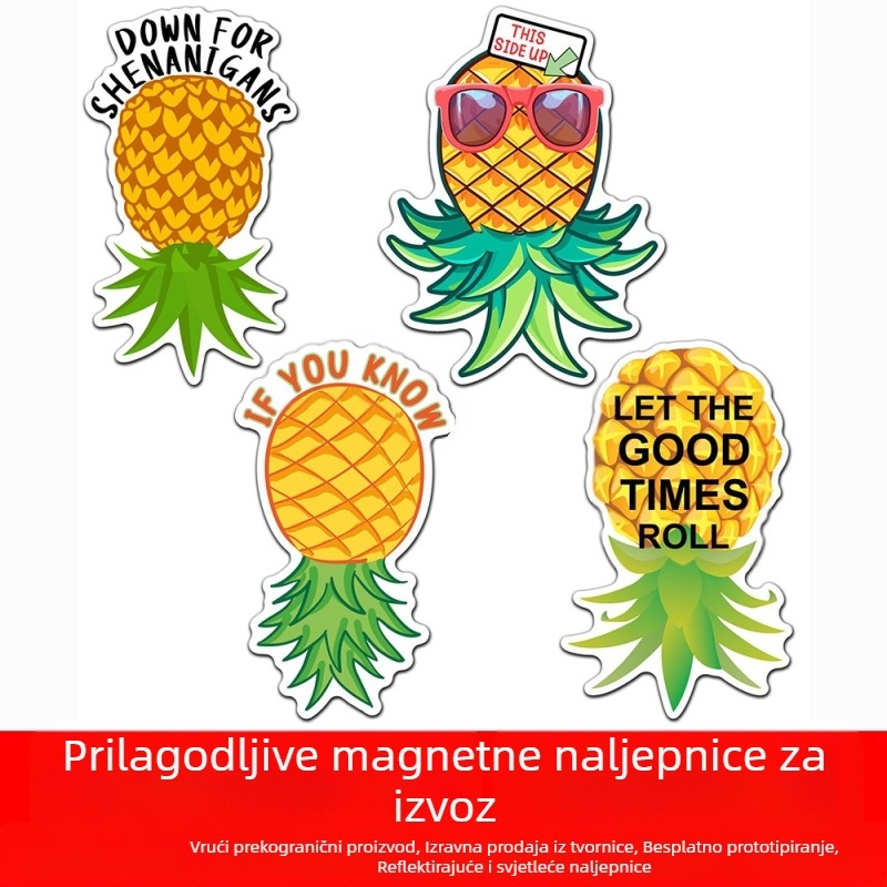 Tropske ljetne morsko krstarenje – naljepnice za auto, magnetski dekorativni set s karikaturama za zabave i blagdane, magnetska pločica za frižider