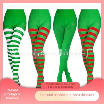 Božićne tajice za party, srednja debljina, poliester 90–95% tkanina, seksi stil