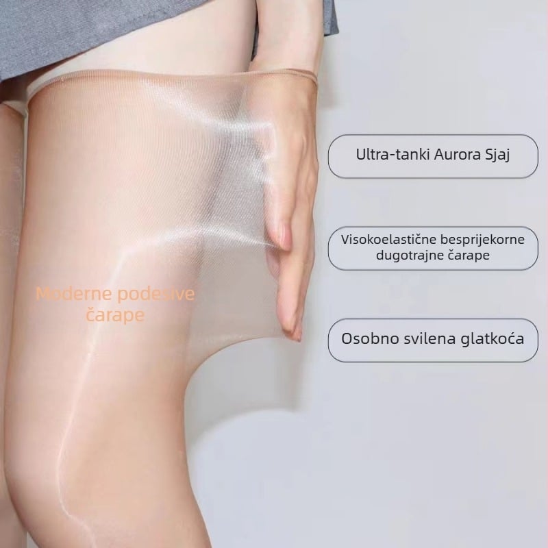 Najlon ultra-tanke čarape iznad koljena, seksi stil, duga cijev, 0D denier
