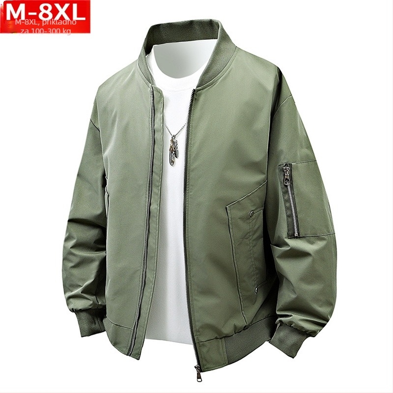 Bomber jakna u stilu Hong Kong – bez ovratnika, ziper, glavni materijal 100% poliester, bez glačanja