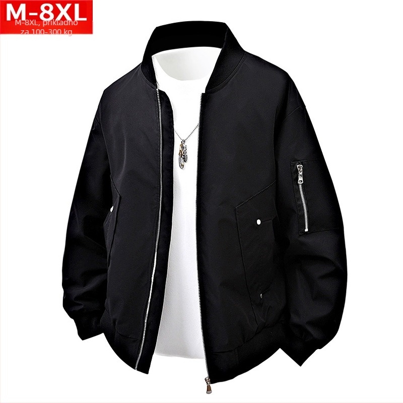 Bomber jakna u stilu Hong Kong – bez ovratnika, ziper, glavni materijal 100% poliester, bez glačanja