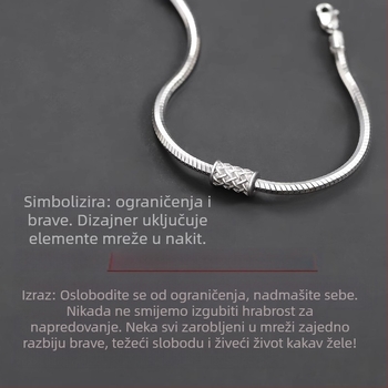 Luowang narukvica – bakar, elektroplatiranje, muški ulični stil, geometrijski dizajn