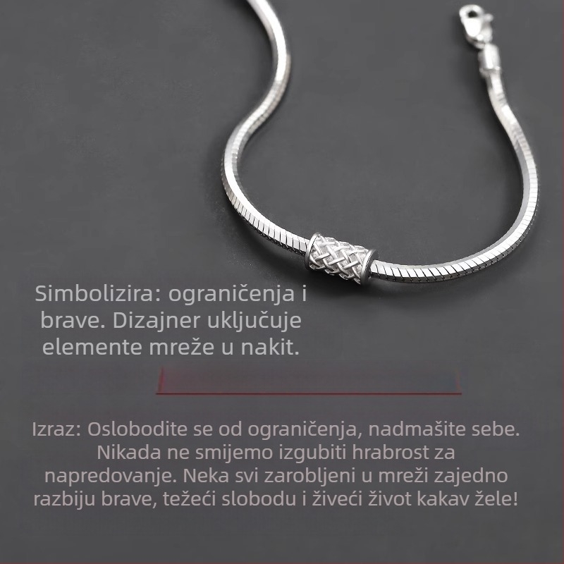 Luowang narukvica – bakar, elektroplatiranje, muški ulični stil, geometrijski dizajn
