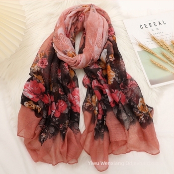 Šal Bali od Bali vlakna, ravno tkanje, topao za sve sezone, dugački šál, retro stil književnosti i umjetnosti