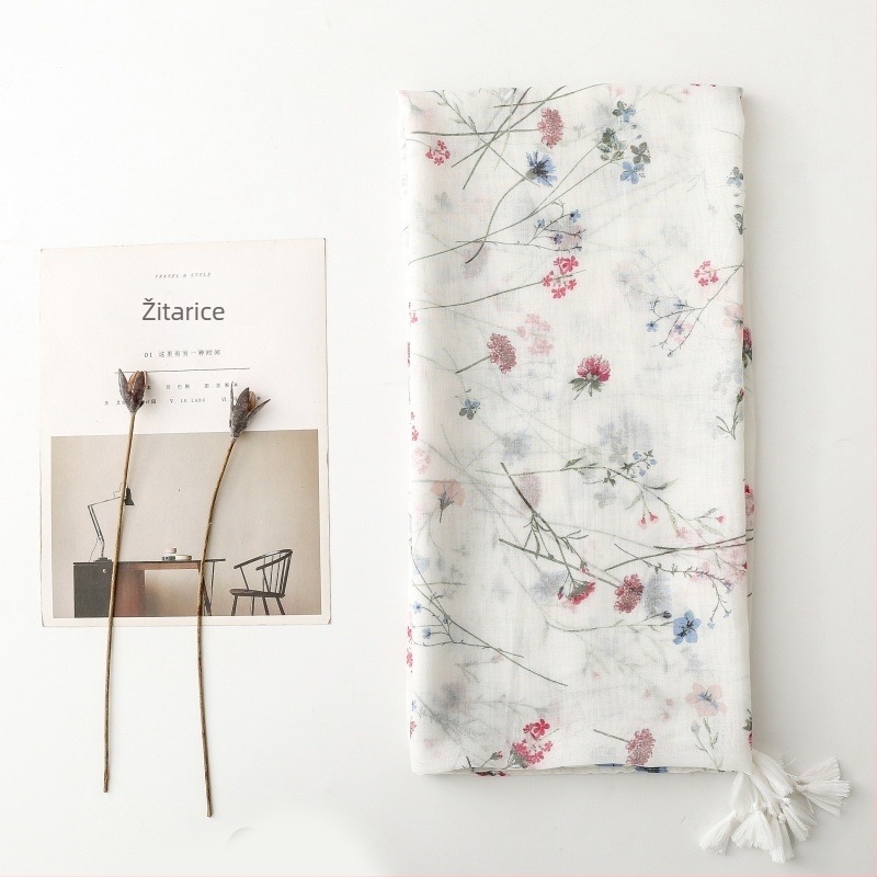 Šal: poliester, jednostavno tkanje; toplina i zaštita od sunca; četiri sezone; svjež i sladak stil