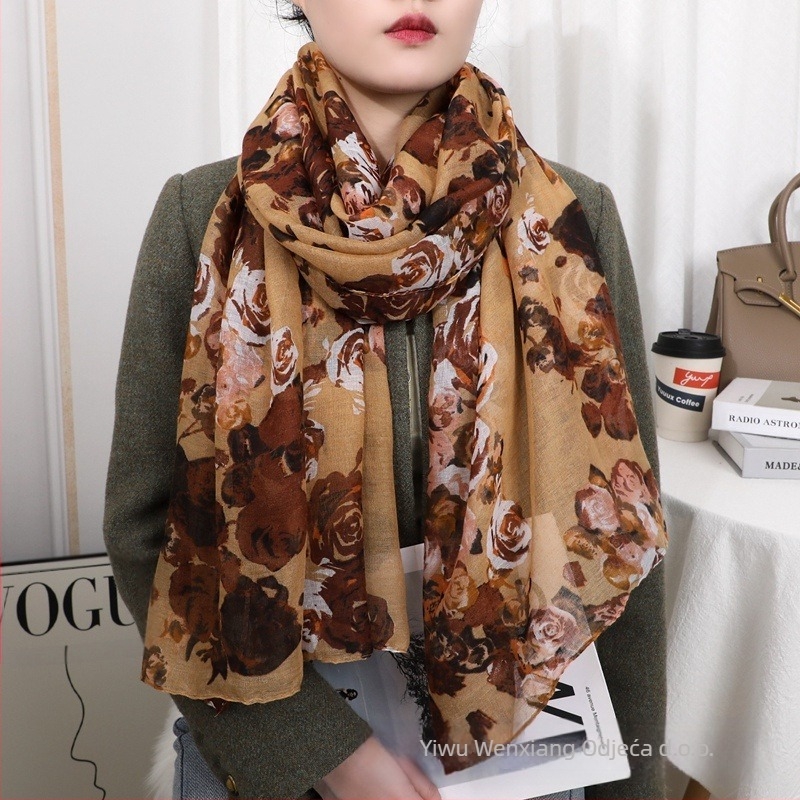 Šal od Bali pređe, mekan na dodir, topao zimski dodatak, glatko pleteno, elegantan i svestran stil