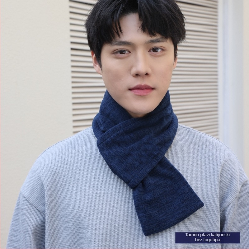 P·M·Duo flis šal za muškarce, zimski šal za vrat, poliester, pleteni