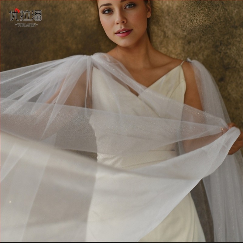 Ženski jednobojni mrežasti šal za vjenčanje, ručno izrađeno