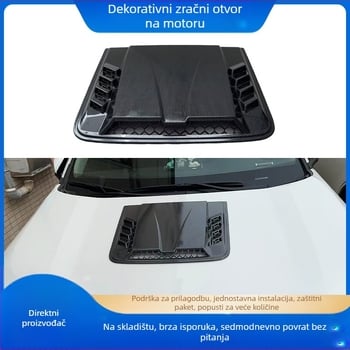 Univerzalni lažni izlaz zraka za haubu automobila — dekorativan, ABS, ljepilo za ugradnju