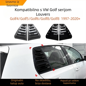 AMP-Z ABS naljepnica za karoseriju za Volkswagen Golf GTI Mk6/Mk7/Mk8 – Piano crna karbonska tekstura, lijepljenje ljepilom