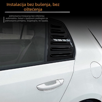 AMP-Z ABS naljepnica za karoseriju za Volkswagen Golf GTI Mk6/Mk7/Mk8 – Piano crna karbonska tekstura, lijepljenje ljepilom