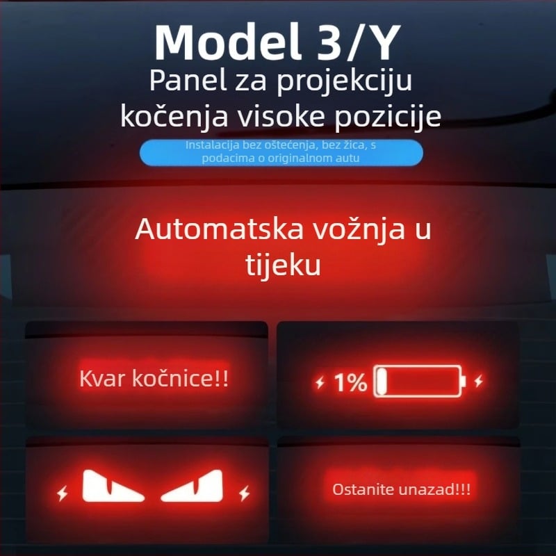 Naljepnica za stražnja svjetla za Tesla Model 3/Y, tekstura karbonskih vlakana, imitacija karbona, montaža vakuumskom čašom, prilagodljivo