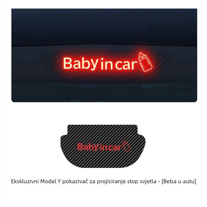 Naljepnica za stražnja svjetla za Tesla Model 3/Y, tekstura karbonskih vlakana, imitacija karbona, montaža vakuumskom čašom, prilagodljivo