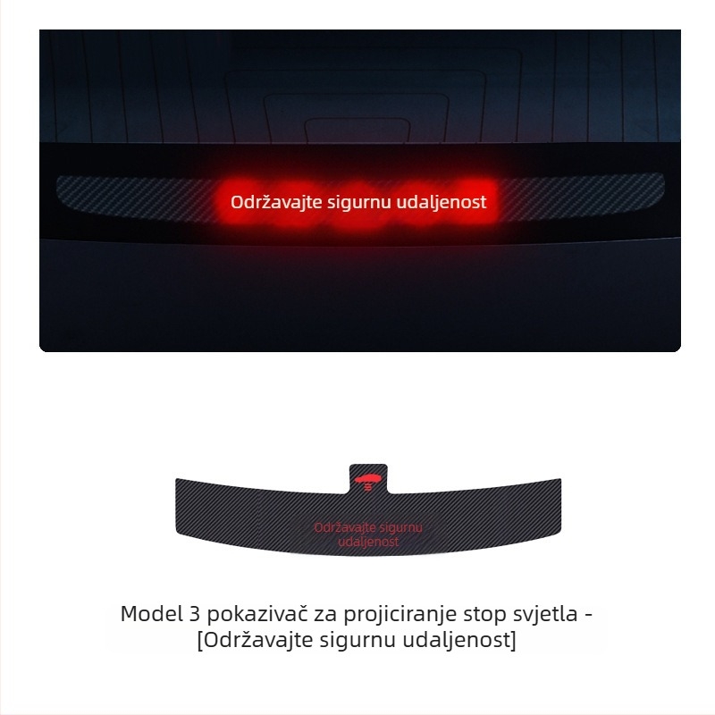 Naljepnica za stražnja svjetla za Tesla Model 3/Y, tekstura karbonskih vlakana, imitacija karbona, montaža vakuumskom čašom, prilagodljivo