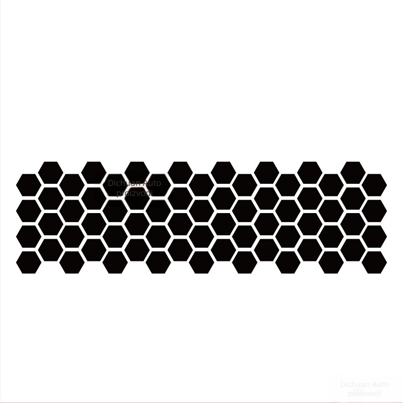 Kashes naljepnica za karoseriju automobila s uzorkom heksagonalnih ćelija, pričvršćivanje ljepilom