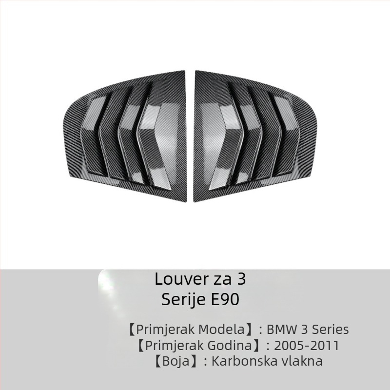 Naljepnica za karoseriju BMW 3 Series E90/F30/G20, AMP-Z ABS materijal, karbonski uzorak, montaža ljepilom