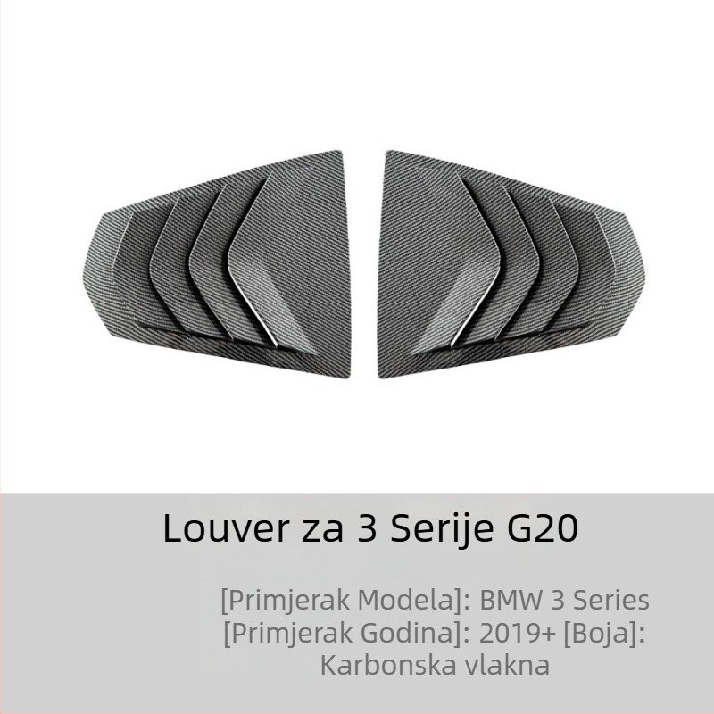 Naljepnica za karoseriju BMW 3 Series E90/F30/G20, AMP-Z ABS materijal, karbonski uzorak, montaža ljepilom