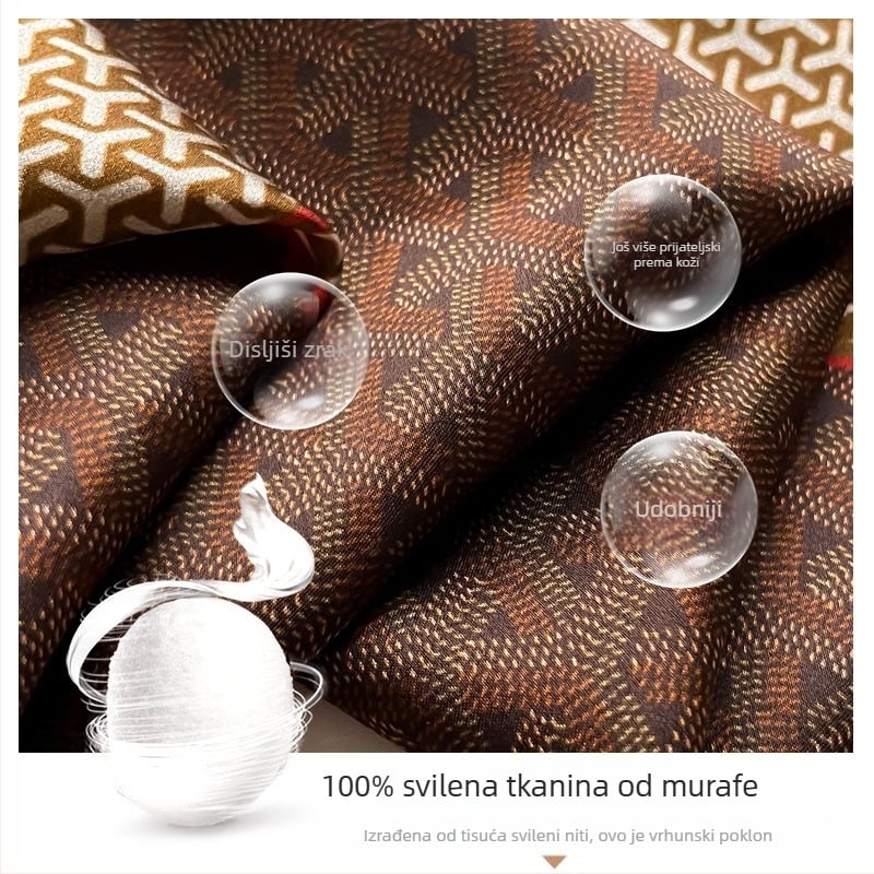 Chengpin Show muški šal od svile, mali kvadratni šal, jednostavno tkanje, proljetna kolekcija, osobni trend stil