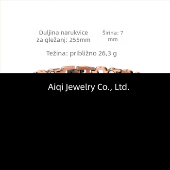 Magnetična bakrena narukvica za gležanj, srcolik dizajn, ženski stil, korejski stil, čista bakar