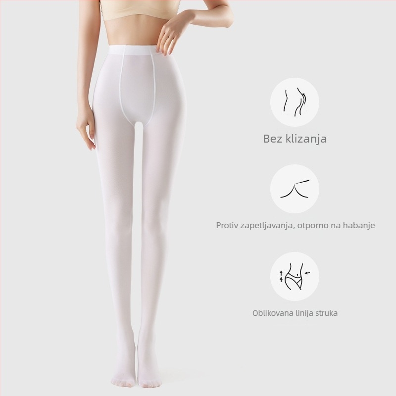 Ženske plesne hulahopke Velvet – anti-zapetljavanja, jednobojni uzorak, 50D, poliester 50–70%