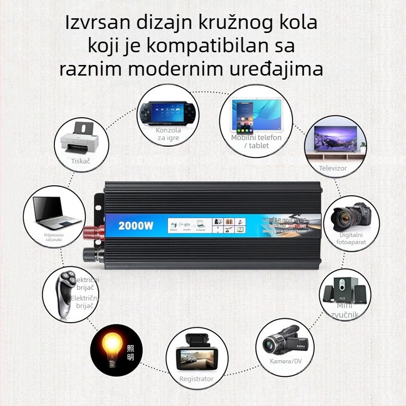 Keithia automobilski inverter 12V/24V/48V/60V na 220V, 500W/1000W/2000W