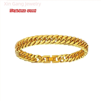 Muška narukvica od titan čelika, polirani završetak, neobičan oblik, proljeće 2025.