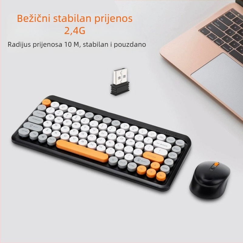 Bežični set tipkovnice i miša – Bluetooth sučelja, ergonomska podrška, mogućnost prilagodbe brenda