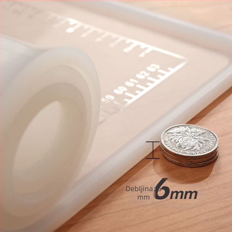 Seminex Silikonska Podloga za Tijesto – Visokokvalitetna, Deblja, Neprijanjajuća, S Mjernom Skalom i Mogućnošću Personalizacije Logotipa