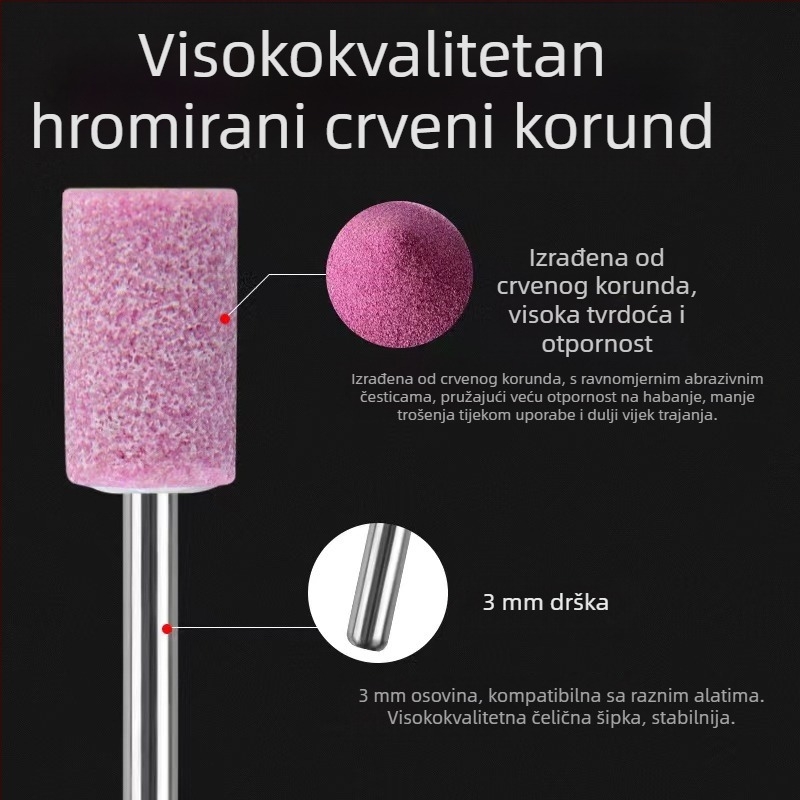 Glava za brušenje WELIBA – korund, model Grinding head, za brušenje i poliranje kalupa od čelika, bakra i aluminija