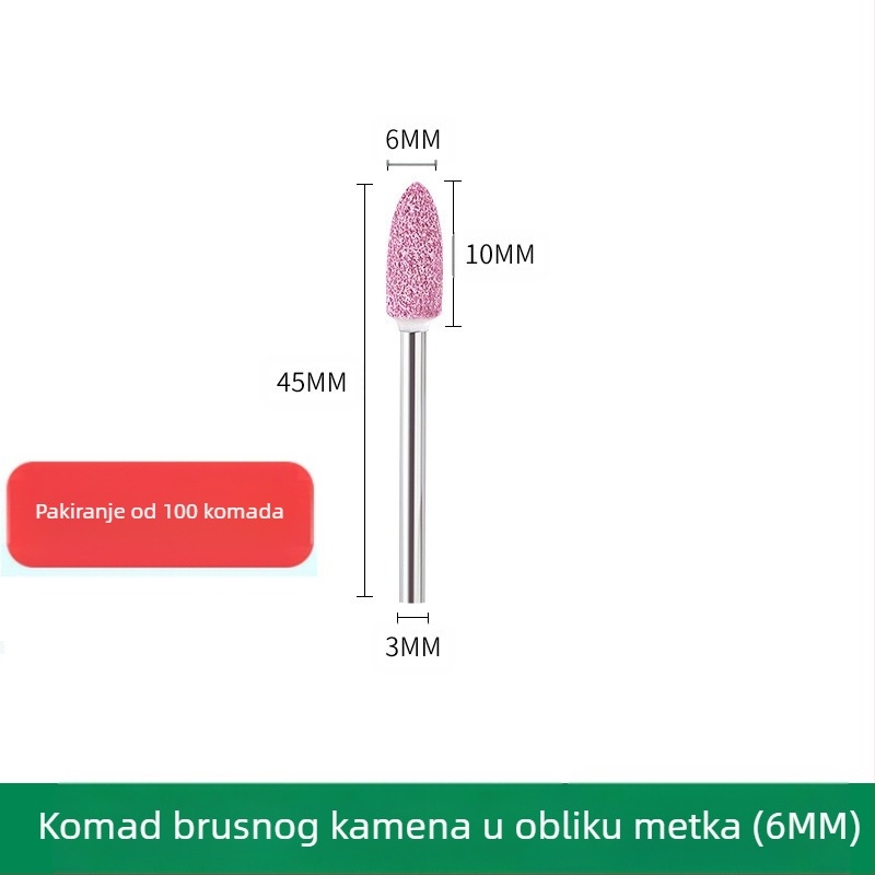 Glava za brušenje WELIBA – korund, model Grinding head, za brušenje i poliranje kalupa od čelika, bakra i aluminija