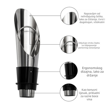 Nehrđajući čelik set otvarača za boce u obliku morske konjice – višefunkcionalni set za vino i pivo, brend Five, 5 komponenti, 5 kompleta, lansiran ljeto 2013