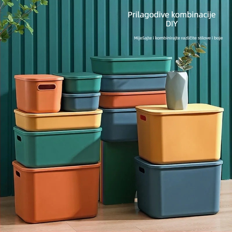 Kutija za pohranu od PP plastike, 24 L — Višenamjenska, Pokretna, Otporna na prašinu