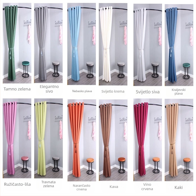 Zavjesa za kabinu za probu u trgovini s odjećom | Materijal: Drugo; Kategorija: Drugo; Primjena: vješalice za odjeću, police za hlače, police za kravate