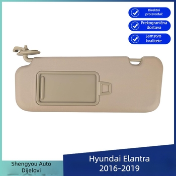 Auto vizir za sunce Hyundai Elantra (2016-2019), PVC, ugrađena instalacija, mogućnost prilagođavanja, bez ispisa logotipa