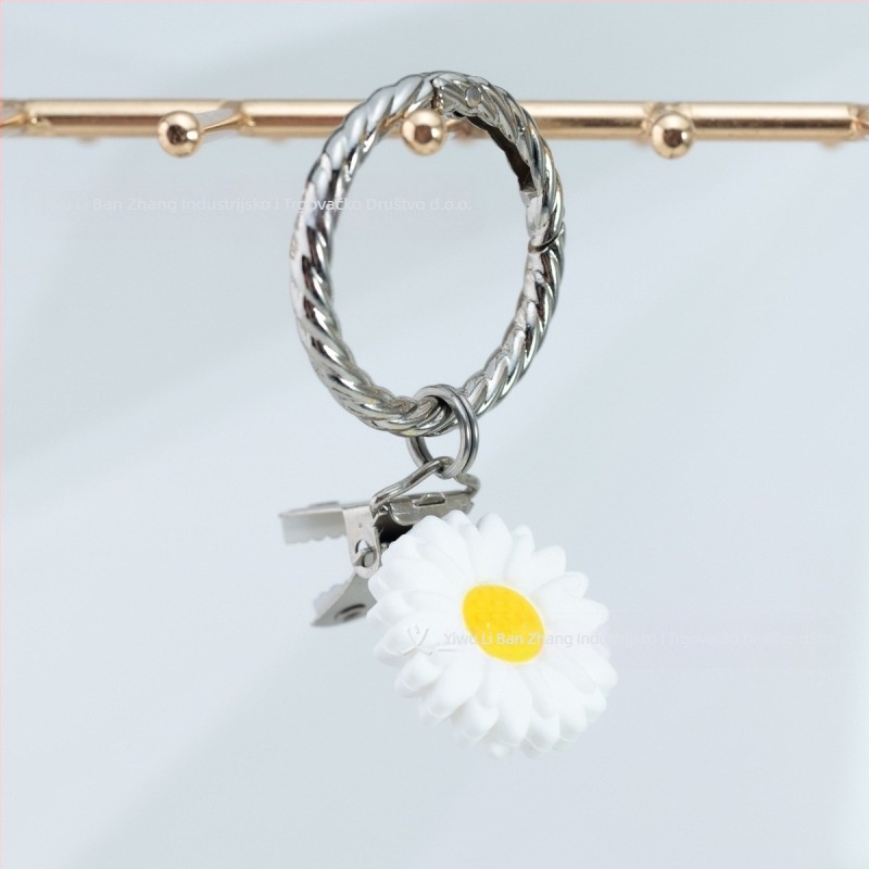 Metalni dodaci za prtljagu i naočale s elektroplatingom motiv krizanteme, originalni dizajn Li ban zhang, jesen 2024