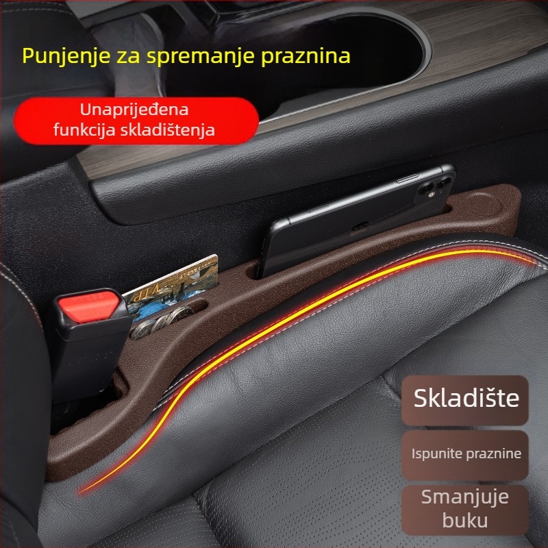 Traka za popunjavanje praznine između automobilskih sjedalica - gumeni materijal, jednostavan stil, sprječava ispadanje predmeta, XINYI