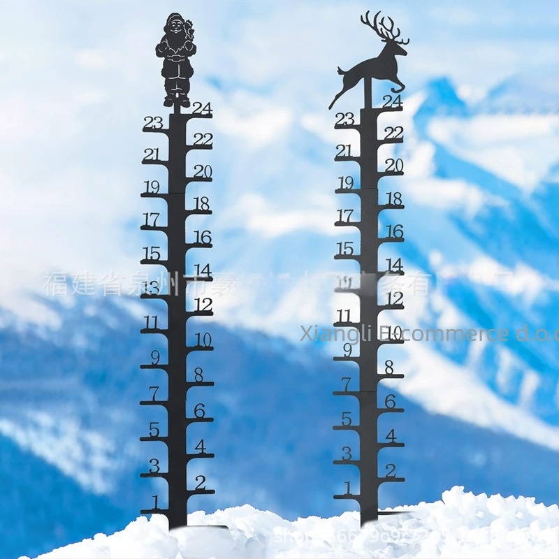 Željezni mjerač snijega za kvadrat, moderni minimalistički metalni dekor XLJ