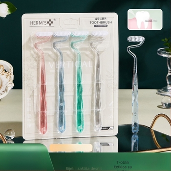 Ručna četkica za zube, Hommes 616, za odrasle, mekane vlasi, S-tipa vertikalna, 360° trostrani dizajn