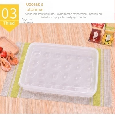 Lingqi 8001 PP plastična kutija za hladnjak, 40 komada