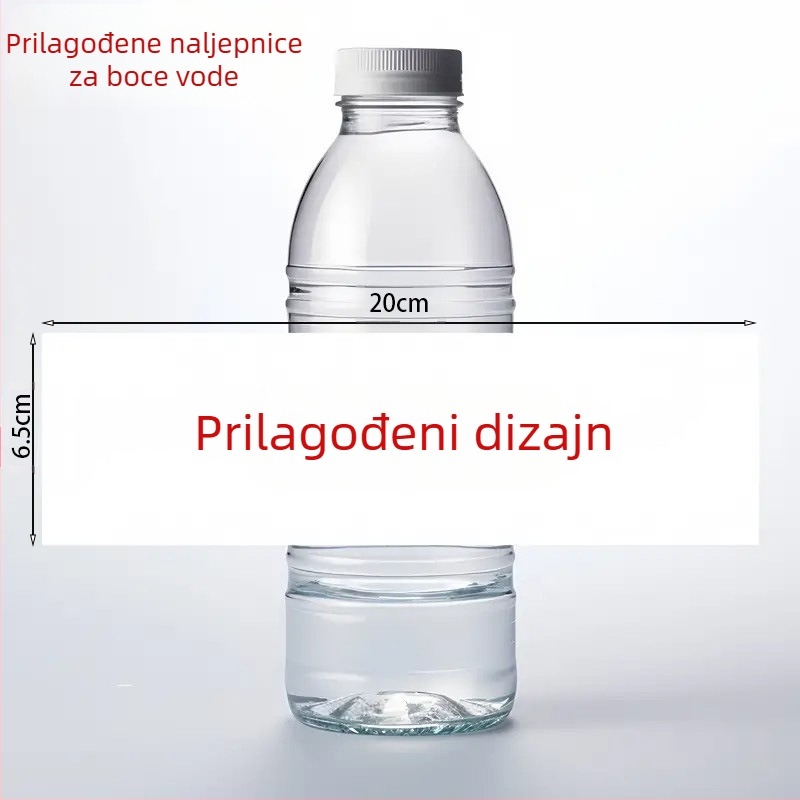 Etiketa za bocu mineralne vode, crtani stil, papirnati materijal, pull-flag, rekvizit za scenu