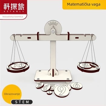 STEM edukativna drvena igračka: DIY višefunkcionalni znanstveni eksperimenti s vaga za intelektualni razvoj, za djecu 4–6 godina.