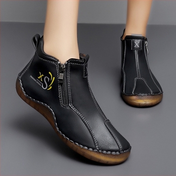 Martin čizme za žene, gornji dio: mikrovlakno, potplat: guma, bočni zatvarač, protuklizno