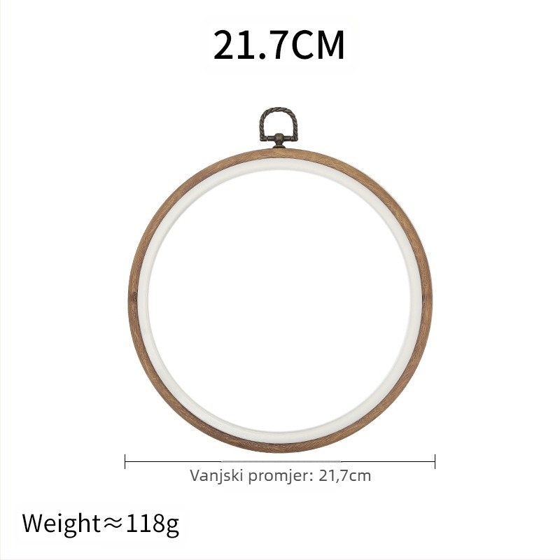 Okvir za izvezivanje od ABS-a, imitacija drveta, kvadratni, prilagodljiv, za cross-stitch, DIY alat za izradu veza